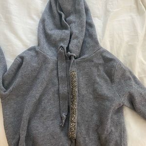 Zara gray sweater with stone embellishment